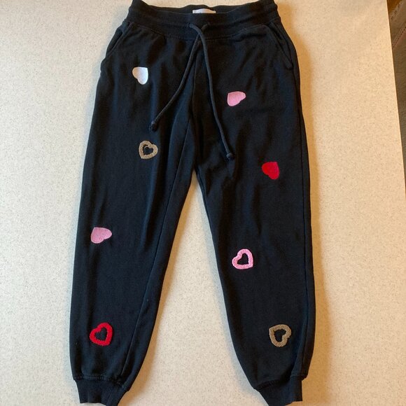 Lou & Grey Petites Lounge Set: Sweat Shirt Sweat Pants Women Size Small Hearts - Picture 5 of 12